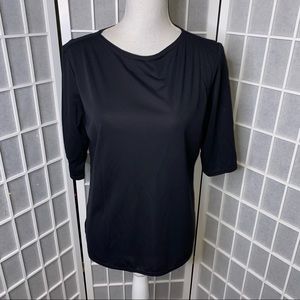 Kathi Lee collection knit dressing blouse top size large new